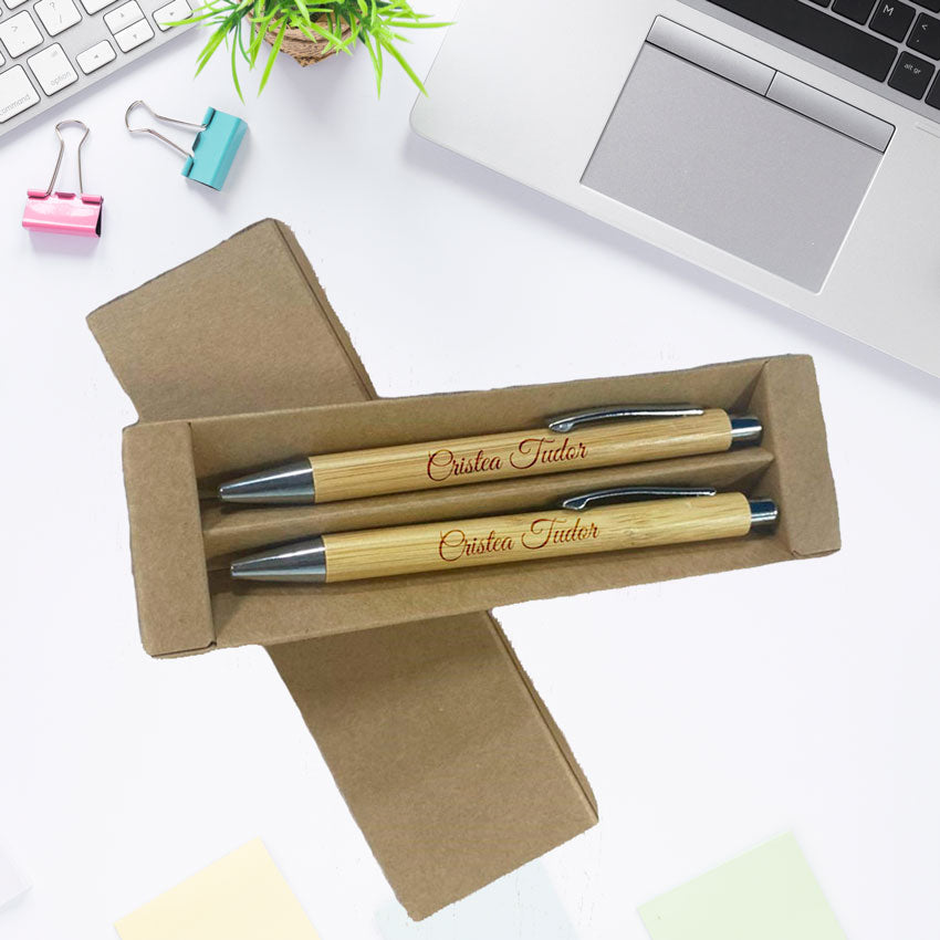 Set de scris personalizat -Bambus-